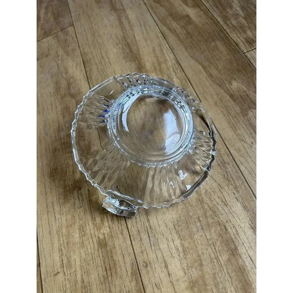 Indiana Glass PATTERN 372 Clear Mayonnaise Underplate Honeycomb And Panel Old - Picture 11 of 14